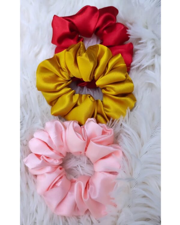 Luxurious Satin Scrunchies - Set of 3