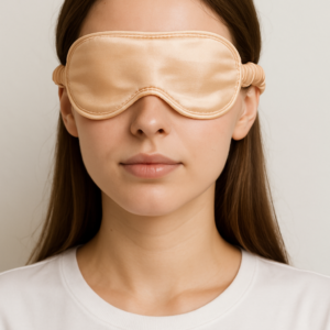 Luxurious Orange Satin Sleep Eye Mask