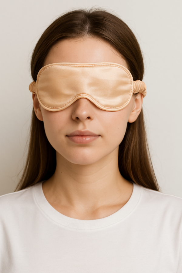 Luxurious Orange Satin Sleep Eye Mask