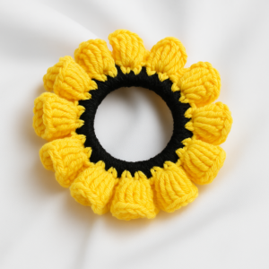 Yellow Sunflower Hair Tie – Stunning Handmade Sunshine for Your Hair